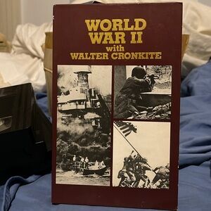 NEW IN ORIGINAL BOX VCR TAPE WORLD WAR II WIth WALTER CRONKITE 85 minutes